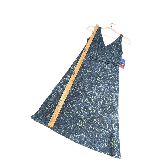 Patagonia Margot Paisley V Neck Dress Size Small Slim Fit Blue Green NWT - Picture 9 of 12